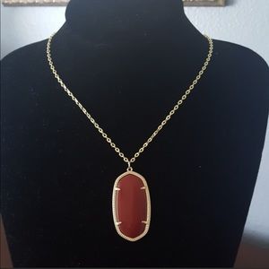 Kendra Scott Reid Necklace in Dark Red